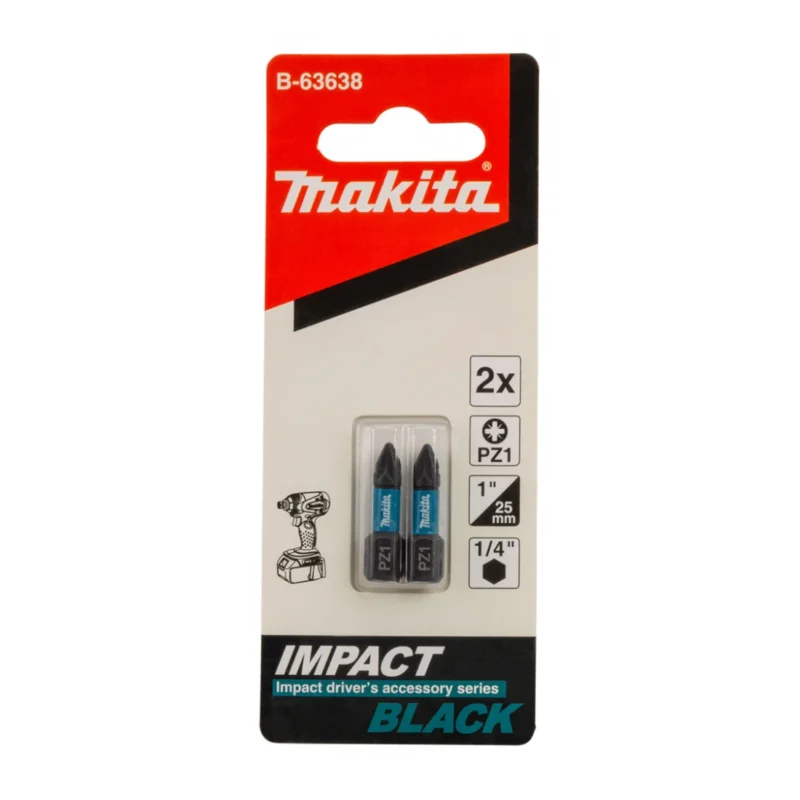 Makita torzioni bit Impact 2 kom. PZ1-25mm B-63638