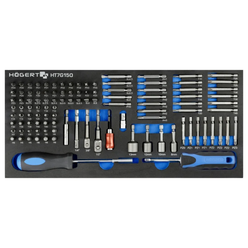 Hoegert SET kolica za alat sa 7 ladica i 544 komada pribora HT7G050