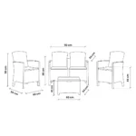 BICA baštenska garnitura LIDO STORAGE 2 grafit