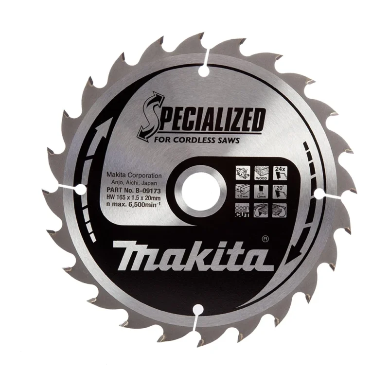 Makita rezni list za drvo SPECIALIZED TCT 165x20mm 24z B-09173