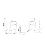 BICA baštenska garnitura LIDO TERRACE braon