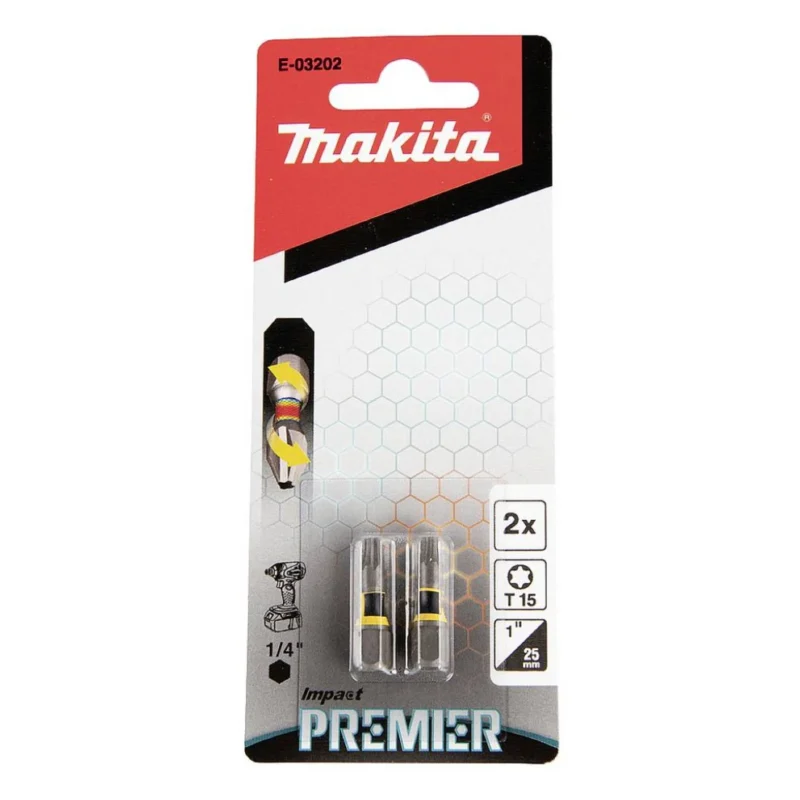 Makita torzioni bit Premier T15-25mm E-03202