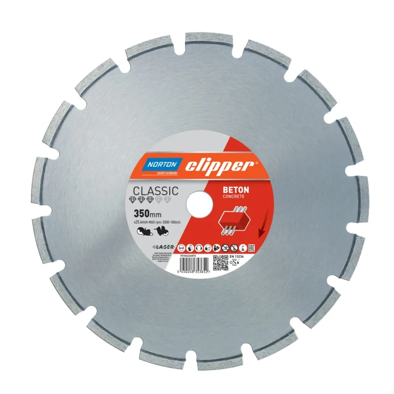 Norton dijamantska rezna ploča za beton 350x25.4mm CLIPPER CLASSIC - 70184626872