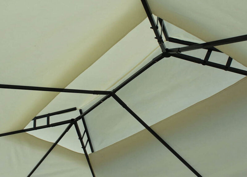 Metalna gazebo tenda Belize 3x4m sa duplim krovom i zavjesama
