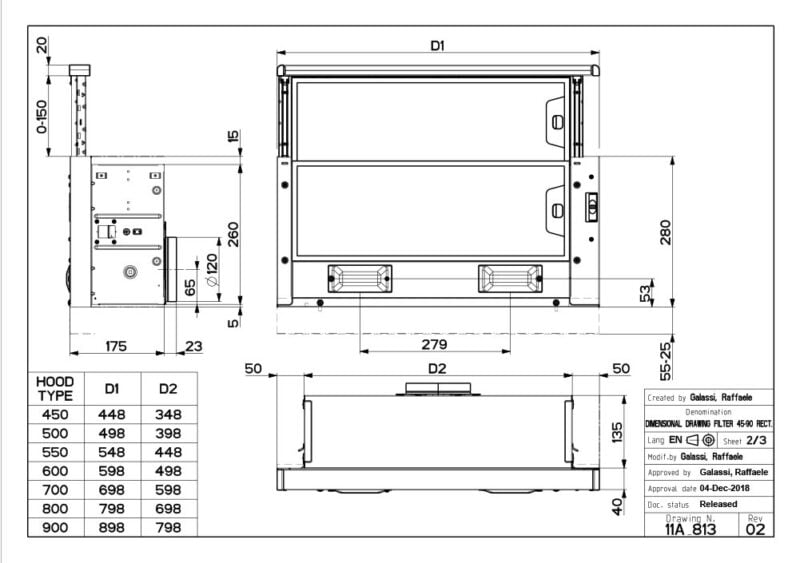 Faber ugradna teleskopska napa FLEXA NG W/X A60