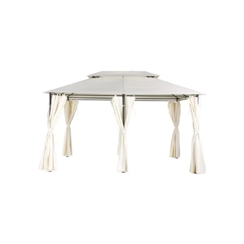 Metalna gazebo tenda Belize 3x4m sa duplim krovom i zavjesama