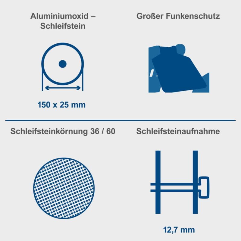 Scheppach stona dvostrana brusilica BG150