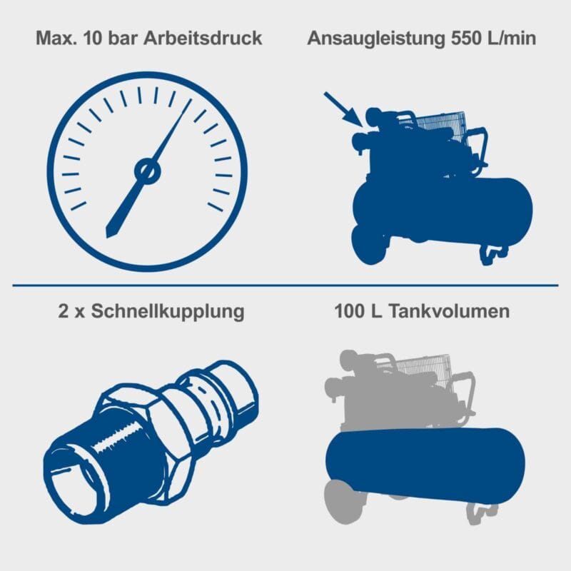 Scheppach kompresor za vazduh HC550TC 100L