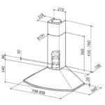Kaminska zidna napa aspirator FABER Tender X A60