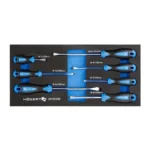 HOEGERT 7-dijelni set ravnih odvijača umetak za radionička kolica HT7G132