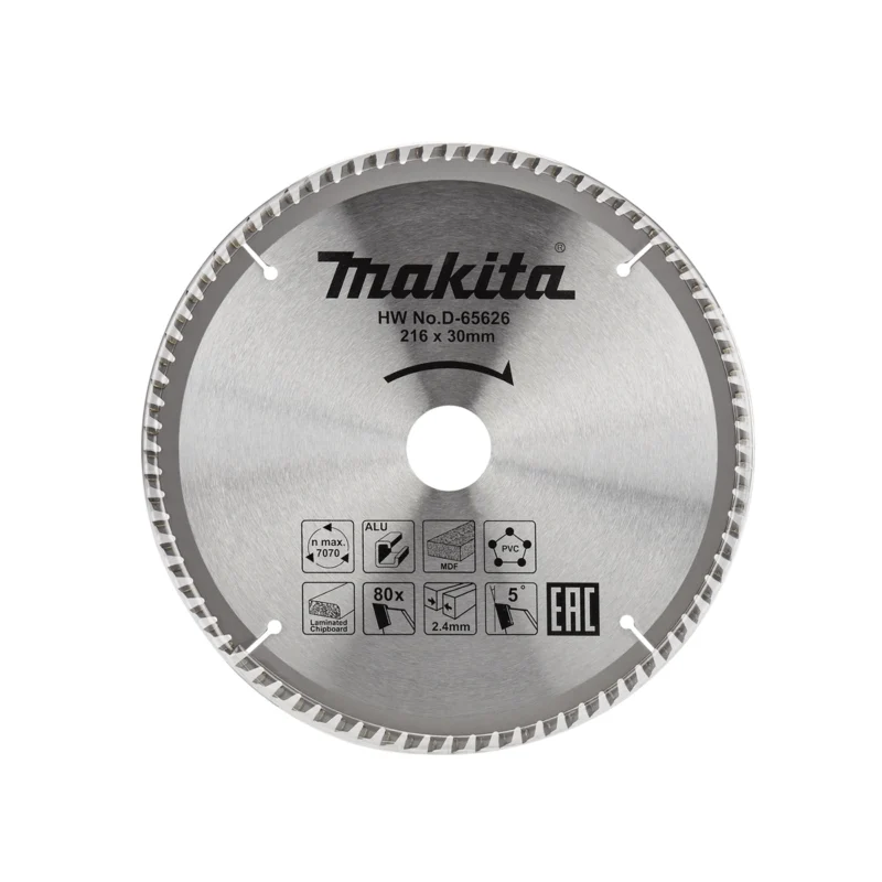 Makita TCT list kružne pile višenamjenski 216x30mm 80Z D-65626