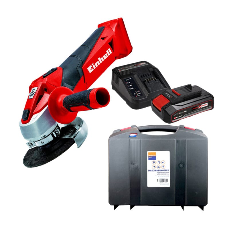 Einhell aku ugaona kutna brusilica Power X-Change TC-AG 18/115 Li Kit (sa koferom)