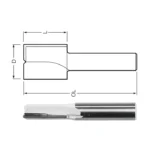 Makita dvorezno ravno glodalo za utore 55.7x16x19 mm D-47569
