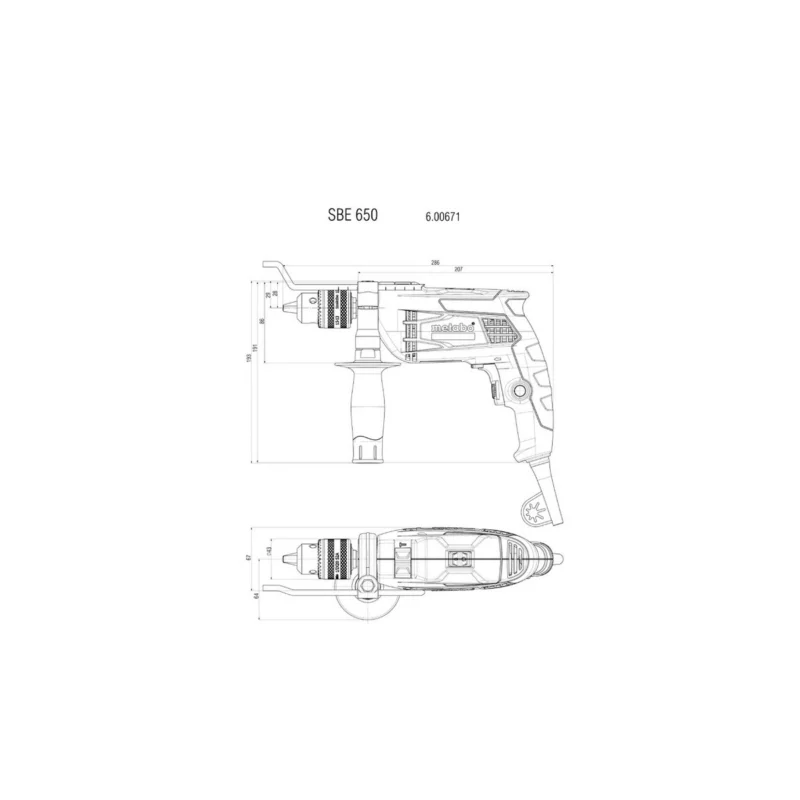 Metabo udarna bušilica SBE 650 650 W R+L
