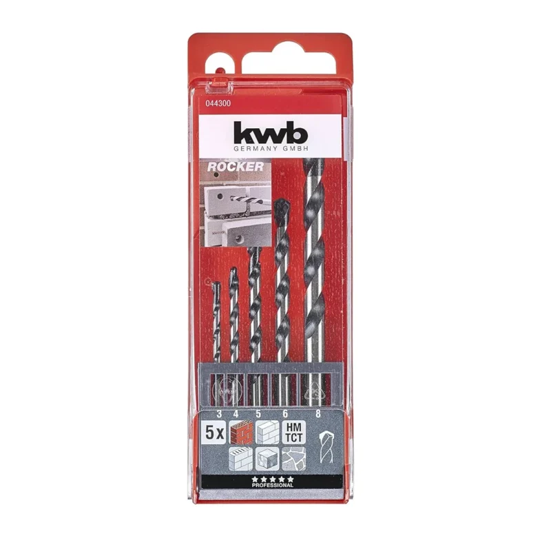 KWB 5-dijelni set borera za kamen i beton 3-8 mm 49044300