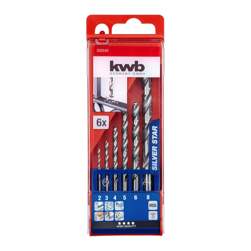 KWB 6-dijelni set borera za metal SILVER STAR 2-8 mm 49205540