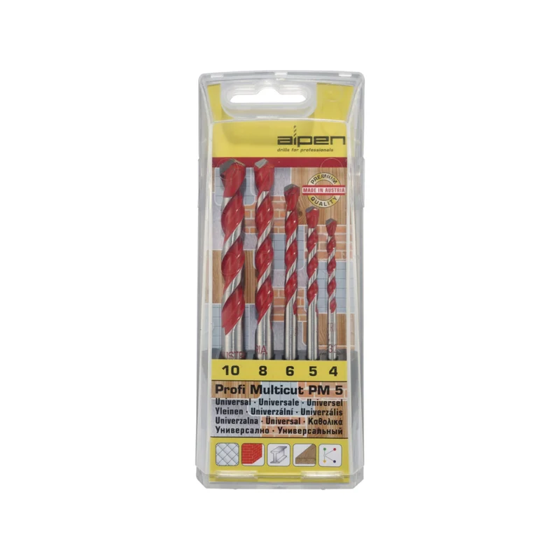 Alpen 5-dijelni set burgija  4-10mm PROFI MULTICUT 0000100705100