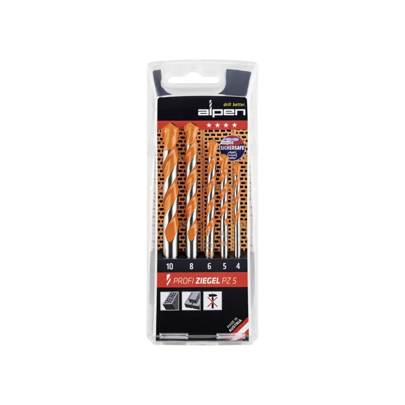 Alpen 5-dijelni set burgija za ciglu 4mm-10mm 0000200705100