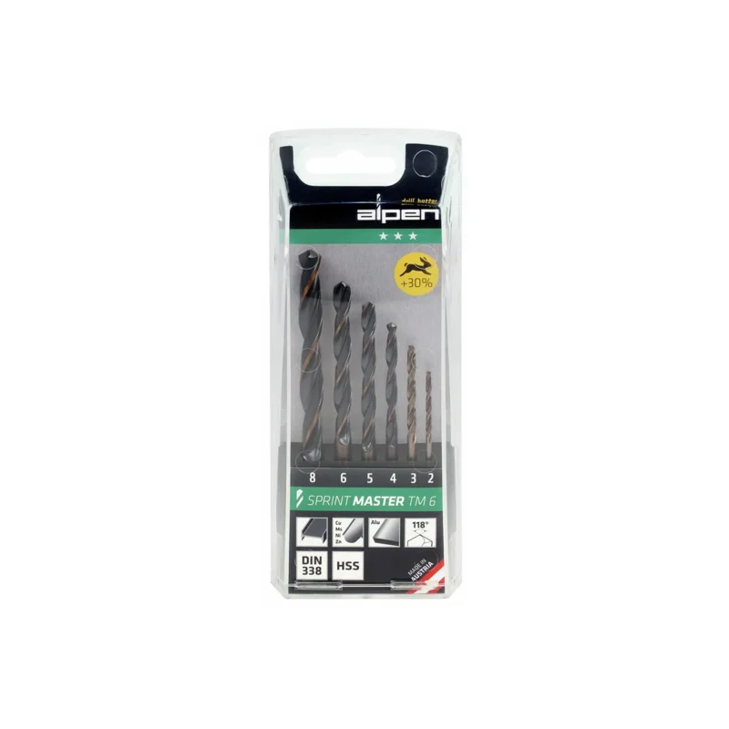 Alpen 6-dijelni set burgija za metal  S-Master 0000811122100