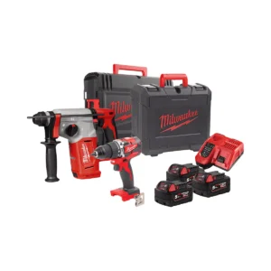 Milwaukee set aku alata udarna bušilica M18 FPD2 i čekić bušilica SDS + M18 FHX 4933479531
