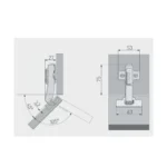 GTV samozatvarajuća šarka ZM-HCKT45-BE-S  45°