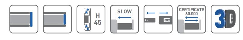 GTV kuglična vodilica za ladice tiho samozatvaranje Versalite