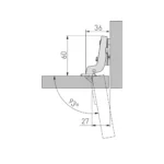 GTV  šarka puno koljeno Ø35+podloška bez euro vijaka  CN-07