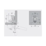 GTV  šarka podloga H=2 bez euro vijka 165° ZP-KT165H2BE
