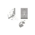 GTV šarka podloga H=2 bez euro vijka 45° ZP-KT45H2-BE
