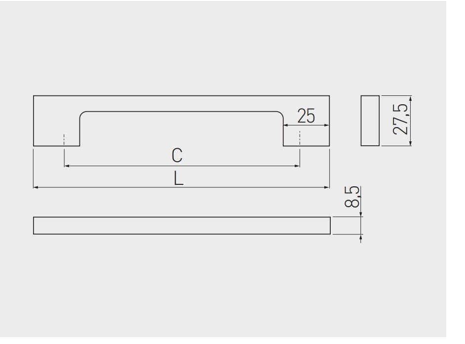 GTV ručkica za namještaj UZ-819-10 Bijela
