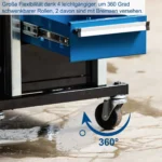 Scheppach radionička stolica sa točkićima i ladicama 2u1 TW900