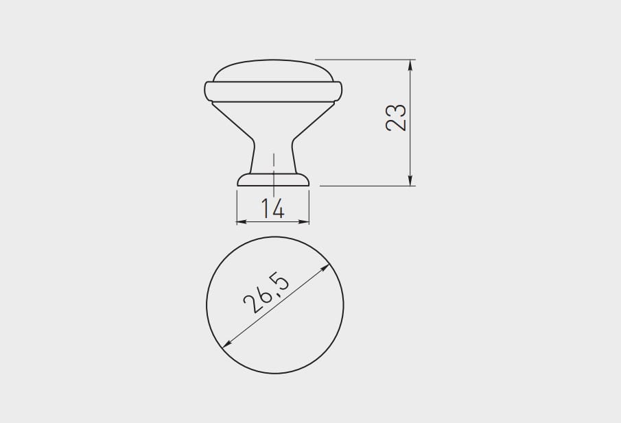 GTV porculanska dugme ručkica GP-0728-J4