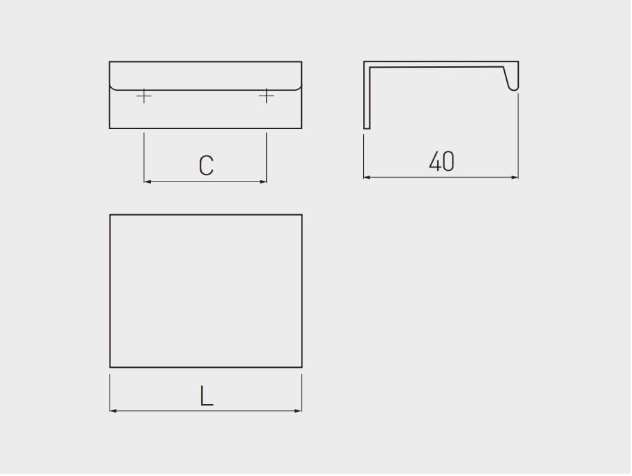 GTV ručkica za namještaj UA-HEXI-10M - Mat Bijela