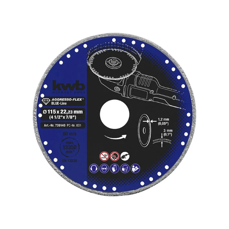 KWB dijamantska rezna ploča za metal 115 x 22 mm Blue Line 49720140