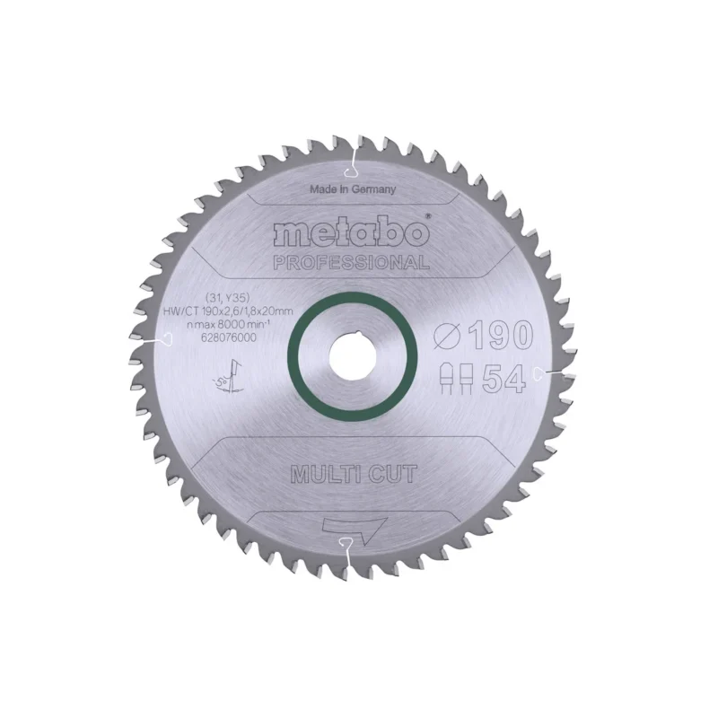 Metabo list kružne pile/cirkulara 190 x 2.6/1.8 x 20 Multi Cut Professional 628076000