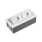 GTV ugradna utičnica sa SOFT TOUCH poklopcem 2 x utičnice 2 x USB porta AE-PBSUC2GS-10