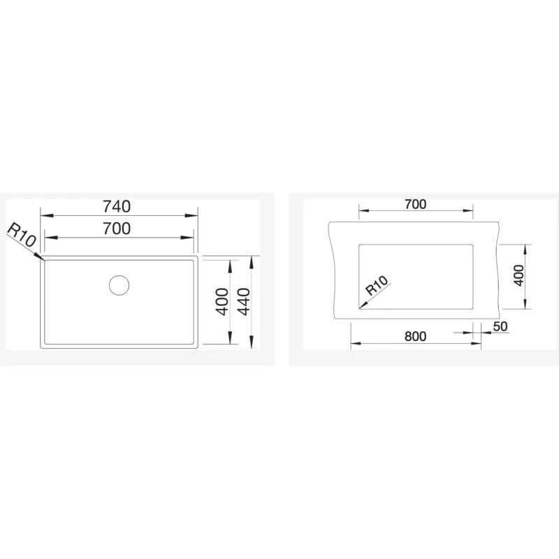 Blanco Claron 700-U Durinox