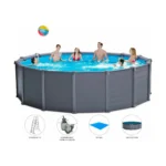 Intex bazen sa metalnom konstrukcijom GRAPHITE GRAY PANEL 478 x 124 cm 26384