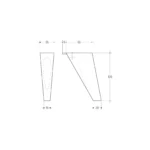 Poliplast nogarica za namještaj 36 x 35 x 12 cm 737