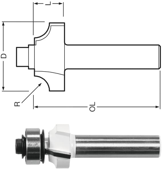 Makita glodalo sa ležajem 53.4 x 19 x 8 mm D-48359
