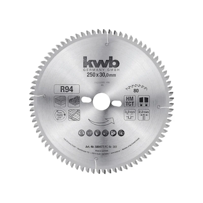 KWB list rezna ploča za drvo 250 x 30 mm 80 Z 49589477
