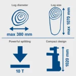 Scheppach vertikalni cjepač za drva Compact 10t - 10 T