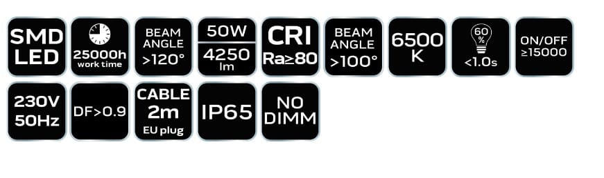 NEO Tools reflektor led sa tripod stalkom 50 W 4250lm 6500K 99-063