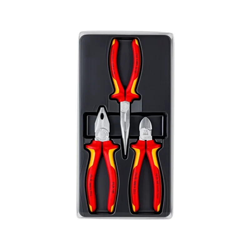 Knipex 3-dijelni set kombinovanih, sječica i spicastih kliješta 00 20 11 (Kopiraj)