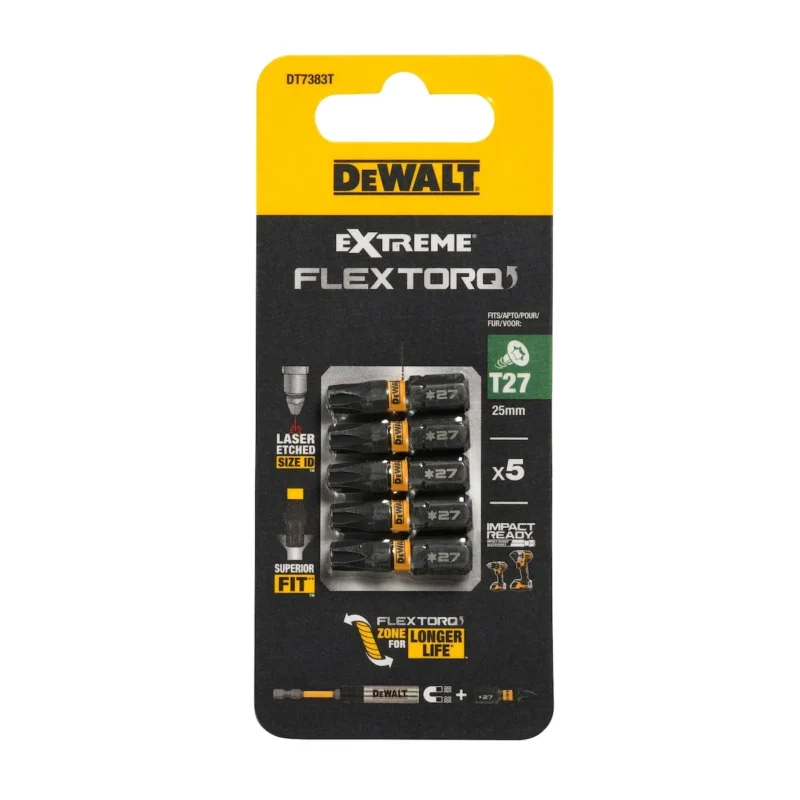 DeWALT bit za vijke T10 25 mm FLEXTORQ DT7379T-QZ 5/1 (Kopiraj)