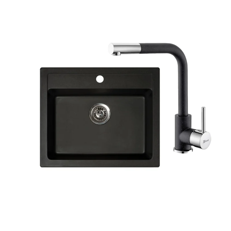 Metalac sudoper xQuadro Plus (Kopiraj) - Crna