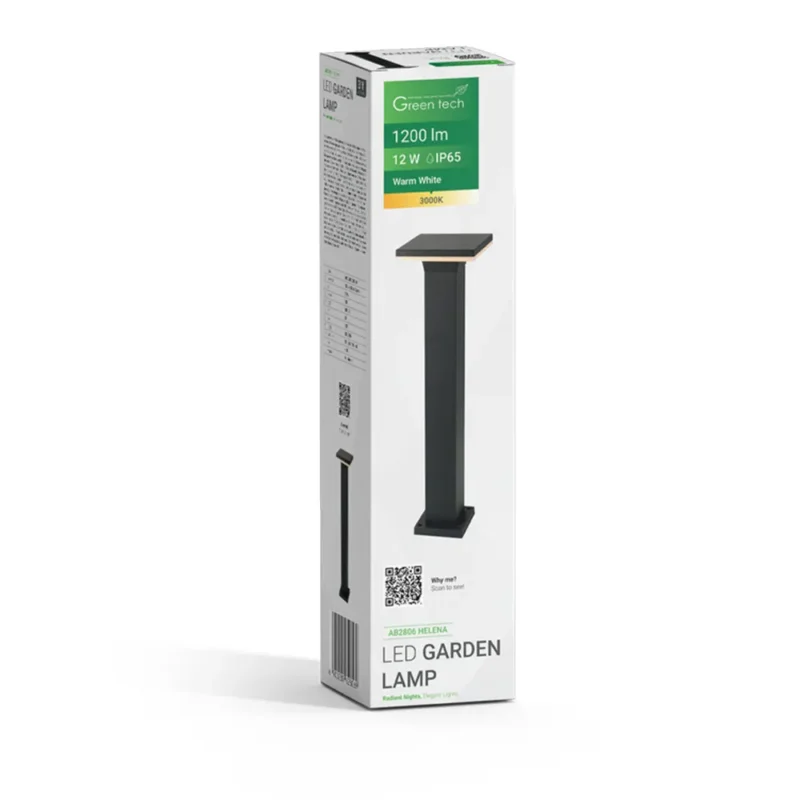 GreenTech LED vrtna svjetiljka AUGUSTA, 12W, IP65, 3000K (Kopiraj)