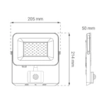 Green Tech LED reflektor sa senzorom 2550lm, 30W, 6500K - AFS-30WH (Kopiraj)