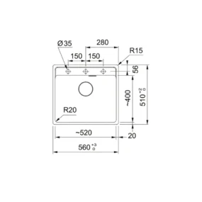 FRANKE sudoper MRG 610-52 TL sa česmom ACTIVE L DOCCIA