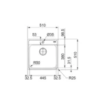 FRANKE inoks sudoper BCX 610-51 sa česmom Lina XL J